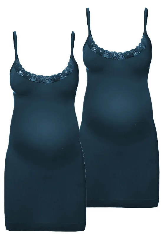 Adjustable Straps Sports Bras for Women Maternity Pacific Blue Bamboo Slip - 2 Pack