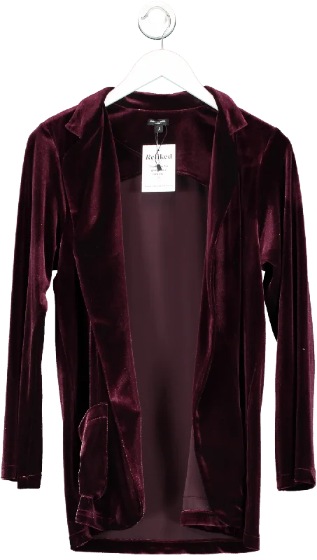 women's coats for fashion-forward individuals Avishag Arbel Red Velvet Maternity Blazer UK S