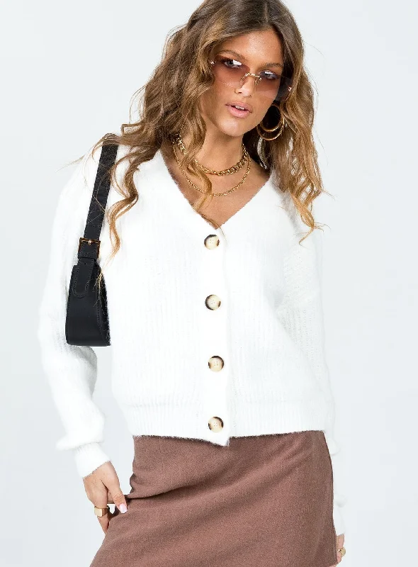 Trendy Sweaters Carlo Cardigan White