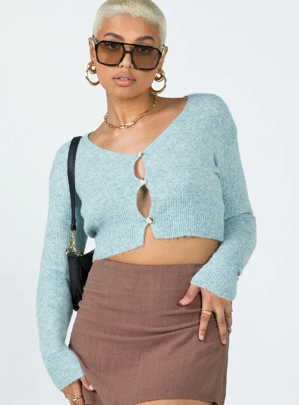 Extra-Large Flannel-Lined Sweaters Jane Cardigan Green
